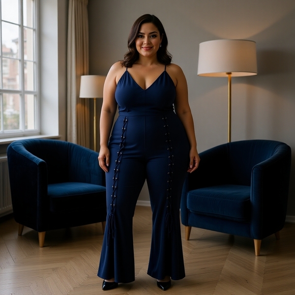 PLUS SIZE JUMPSUIT - Picture 1 of 4